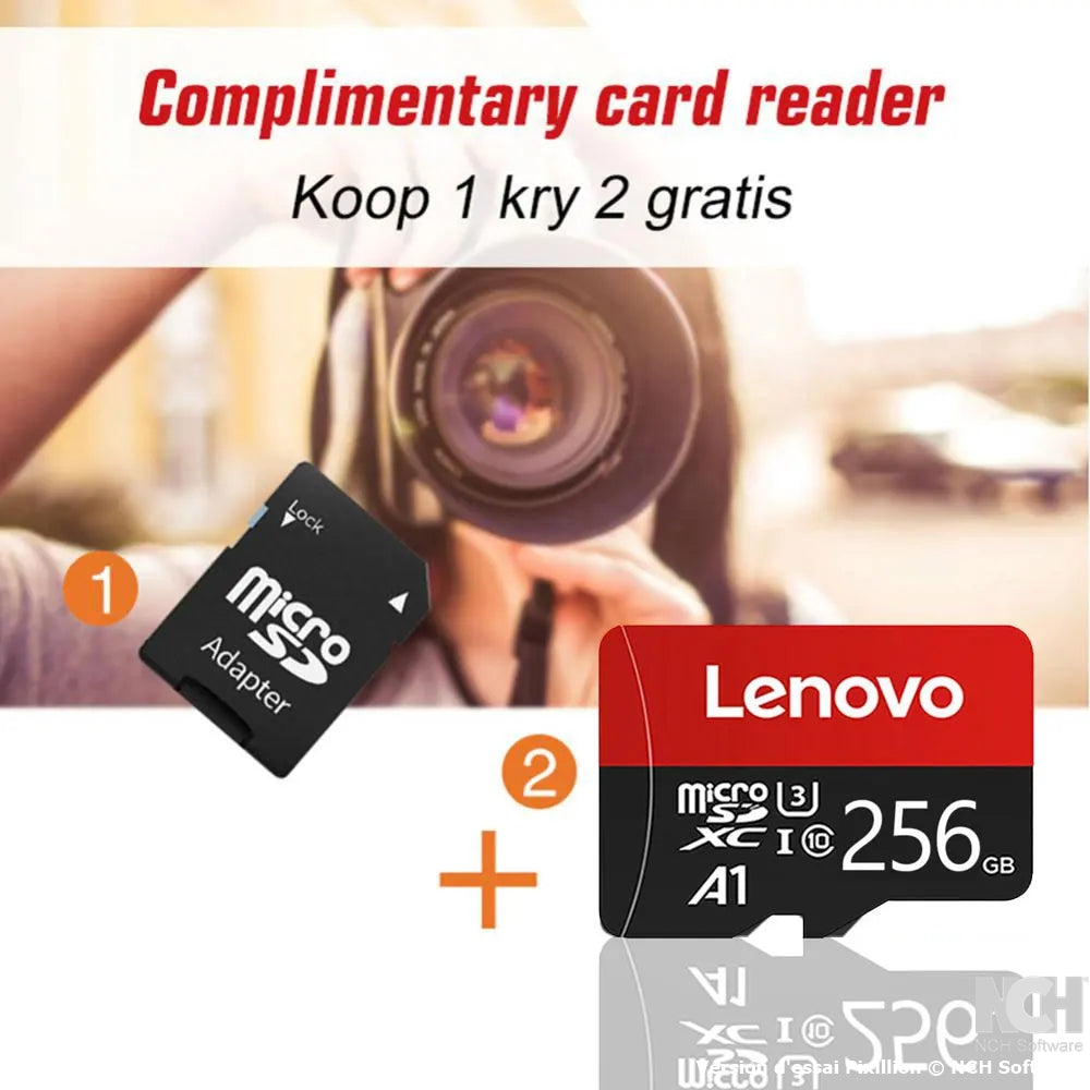 Carte Micro SD 256 Go avec adaptateur SD. 4K High Performance. SDXC